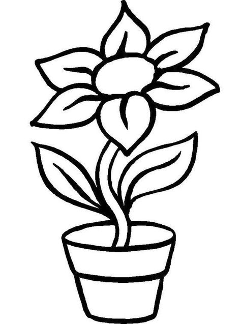 Free printable Flower in Pot coloring page. You can download Flower in Pot coloring page for free at ColoringOnly.Com. Flower In Pot, Printable Coloring Pages For Kids, Printable Flower, Plant Pot Decoration, Summer Coloring Pages, Toddler Arts And Crafts, Diy Flower Pots, Fairy Coloring Pages, Fairy Coloring