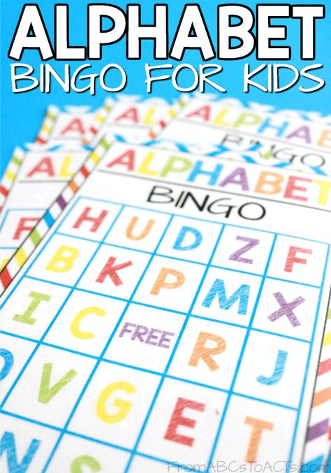 From Abcs To Acts Free Printable, Alphabet Bingo Cards Free Printable, Preschool Language Arts, Alphabet Bingo, Letter Recognition Games, Learning Games For Preschoolers, Alphabet Game, Bingo For Kids, Letter Recognition Activities