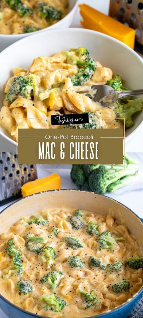 30-Minute One-Pot Broccoli Mac & Cheese – Tastilly One Pot Broccoli Mac And Cheese, Baked Broccoli Mac And Cheese Recipe, Brocolli Mac N Cheese, Chicken And Broccoli Mac And Cheese, Brocolli Mac And Cheese, Chicken Broccoli Mac And Cheese, Mac And Cheese Broccoli, Broccoli Mac N Cheese, Broccoli Cheddar Mac And Cheese