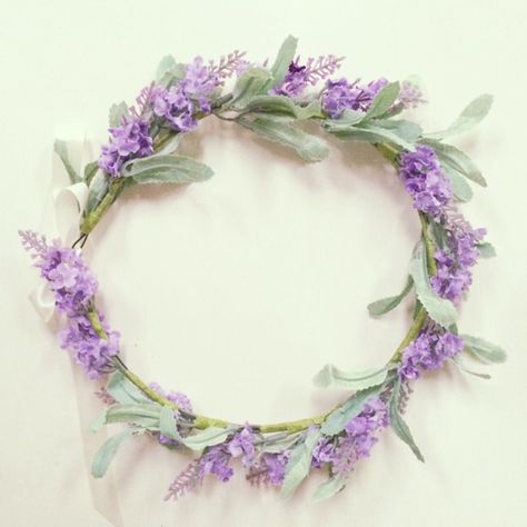 Lilac Hair Color, Silk Flower Crown, Crown Aesthetic, Floral Hair Pieces, Lavender Silk, Bridal Hair Inspiration, Lilac Wedding, Lilac Lavender, Wedding Ceremony Flowers