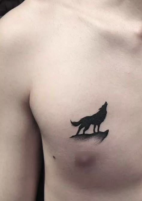 Wolf On Mountain Tattoo, Iron Wolf Tattoo, Wolf Simple Tattoo, Pack Of Wolves Tattoo, Dark Wolf Tattoo, Wolfpack Tattoo, Alpha Wolf Tattoo, Black Wolf Tattoo, White Wolf Tattoo