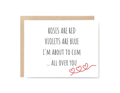 Valentine’s Day Puns Dirty, Raunchy Valentines Cards, Dirty Valentines For Him, Roses Are Red Memes, Red Poem, Roses Are Red Poems, Dirty Birthday Cards, Dirty Valentine, Valentines Poems