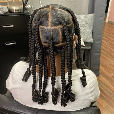 Braids For Black Short Hair, African American Hairstyles Braids, Big Braids On Natural Hair, Coi Lee Ray Braids, Jumbo Plaits Natural Hair, Big Box Braids Short, Coi Leray Braids Natural Hair, Big Braids Natural Hair, Coi Leray Braids With Curls