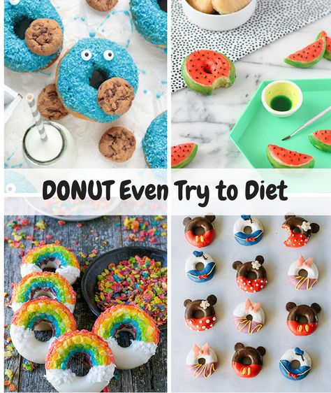 Outrageous Doughnut Recipes for National Donut DayMomTrends Doughnut Decorating Ideas For Birthday, Fun Doughnut Ideas, Creative Donuts Ideas, Unique Donuts Ideas, Summer Donut Ideas, Crazy Donuts Ideas, Decorating Donuts Ideas, Fancy Donuts Ideas, Cute Donut Decorating Ideas