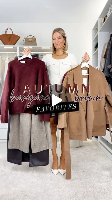 Anne on Instagram: "7 X AUTUMN OUTFITS 🍇🍫 What outfit do you like best? 1,2,3,4,5,6 or 7? 🙊 I love them all and can’t really pick! Curious what you think.

👉🏽 Also want to start making 💸 sharing outfits or style collages online? Comment ‘GUIDE’ and I’ll send you the link to my starter guide 🥰

🛍️ To shop the outfits:

▫️ Comment LINK to receive a DM with the link to shop this post 🥰 https://liketk.it/4RYBa
▫️ tap my highlight ‘outfits 33’👉🏽 find this video (I’ll upload it after 24 hrs)
▫️ tap my bio link 👉🏽 shop my looks 👉🏽 find this video 

#transitionaloutfit #burgundy #brown #falloutfit #casualoutfit #autumnoutfit  #autumnfashion #stylinginspiration #outfitideas #fallstyle #casualstyle #transitionalstyle #workwear #workstyle #easyfit #waystowear #waystostyle #jeans #weeke Burgundy And Brown Outfit, Style Collages, Burgundy And Brown, Transition Outfits, Dressy Fashion, Brown Outfit, Autumn Outfits, Weekend Style, Neutral Fashion