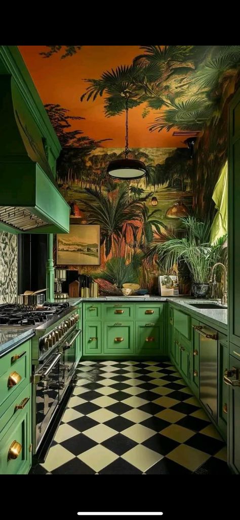 Jungle Interior Design, Small Mansion, Maximalist Home Decor, Tropical Interior, Maximalist Home, Maximalist Decor, Tropical Blue, Humble Abode, Where The Heart Is