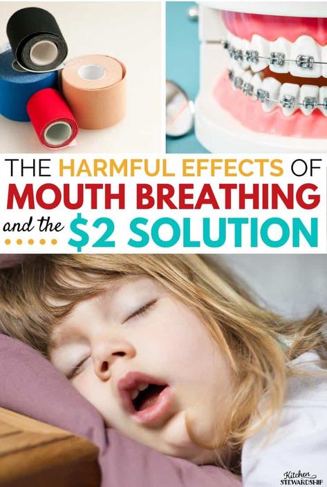 Stop Mouth Breathing for Pennies a Day | Kitchen Stewardship Stop Mouth Breathing, Mouth Taping, Mouth Breathing, Myofunctional Therapy, Mouth Breather, Can Not Sleep, How To Stop Snoring, Hormone Health, When You Sleep