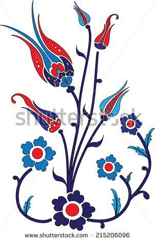 Medusa Tattoo Design, Tulip Tattoo, Turkish Textiles, Turkish Tiles, Tulips Art, Art Sketches Doodles, Arabic Pattern, Turkish Design, Tulip Design