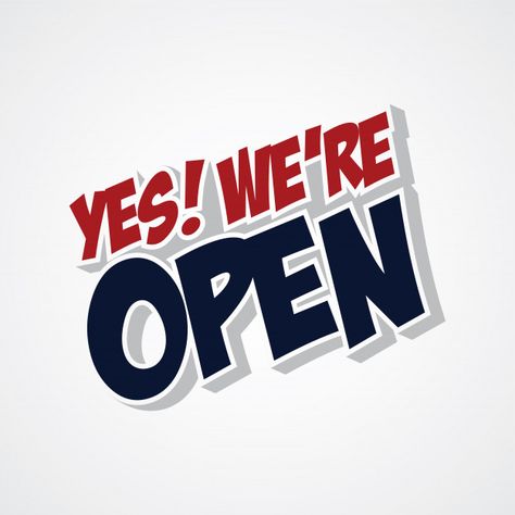 Yes we are open store Premium Vector | Premium Vector #Freepik #vector #background We Are Back In Business Sign, Open Today Sign, Yes We Are Open Sign, We're Open Sign, Now Open Sign, Open All, We Are Open Sign, Yes We Are Open, We Are Open For Business