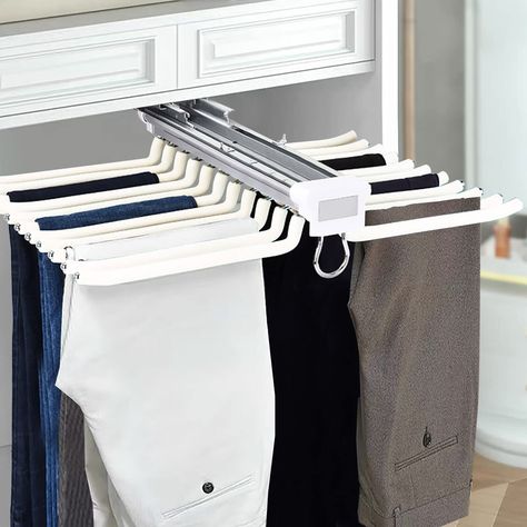 Hanger Organizers, Trouser Rack, Bar Clothes, Organiser Son Dressing, Pants Hanger, Trouser Hangers, Pants Rack, Thick Base, Hanger Organizer