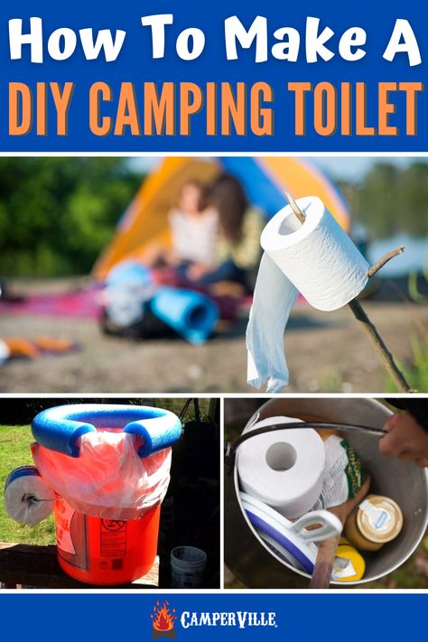 Camping Toilet Diy, Diy Portable Toilet, Diy Outdoor Toilet, Camping Potty, Camp Toilet, Camping Bathroom, Portable Toilet For Camping, Outdoor Toilet, Camping Hacks Diy