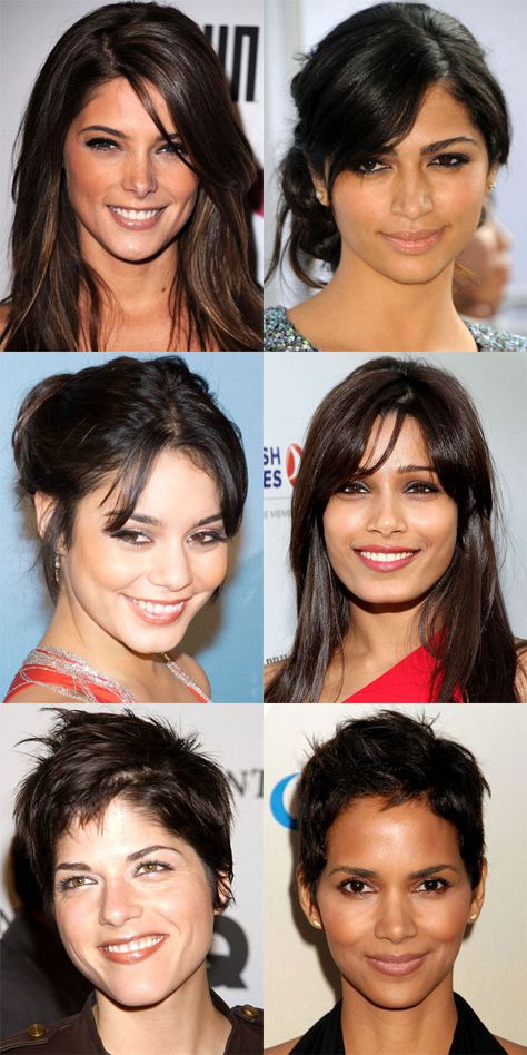 The best bangs for diamond face shapes: http://beautyeditor.ca/2014/07/04/best-bangs-for-diamond-face-shape/ Diamond Face Shape Hairstyles, Diamond Face Hairstyle, Celebrity Beauty Secrets, Diamond Face Shape, Haircut Types, Face Shape Hairstyles, Hair Guide, Diamond Face, How To Style Bangs