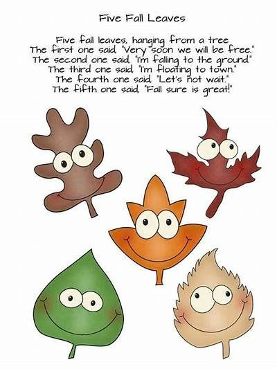 Leaf Poem, Leaf Activities, Preschool Poems, Autumn Poems, Fall Lesson Plans, Preschool Fall, Classroom Songs, Fall Songs, Songs For Toddlers