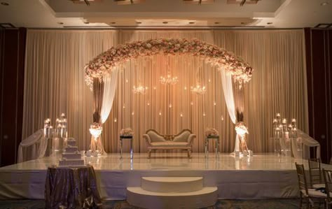 Top 50 Wedding Stage Decoration Ideas Christian Wedding Stage Decoration, Christian Reception, Wedding Reception Stage, Weddings Decorations Elegant Romantic, Engagement Stage, Stage Backdrops, Indian Wedding Stage, Indian Wedding Decorations Receptions, Engagement Stage Decoration