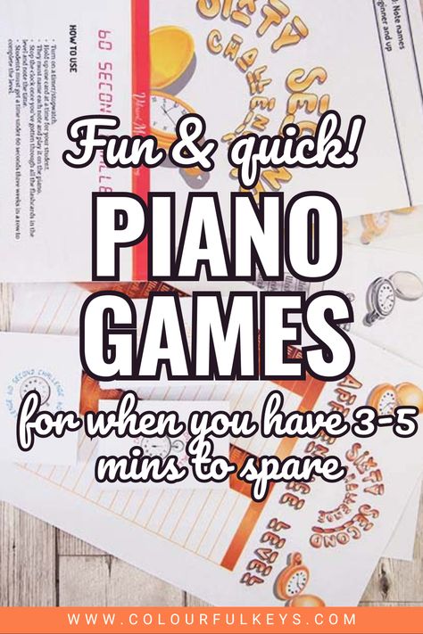 Imagine this: You’re nearing the end of a lesson and you’ve gone through all the components of your lesson plan. Panic ensues. 😧 What are you going to do?! Try these off-the-bench piano board games suitable for preschoolers, kids, beginners and adults in your next lesson. We've also included some free piano printables to get you started! Save this piano teaching idea & follow for more creative piano teaching resources. Teaching Piano Lessons, Preschool Piano Lessons, Free Piano Lessons For Beginners, Piano Games For Beginners, Piano Lesson Games, Preschool Music Lessons, Group Piano Lessons, Piano Teaching Games, Free Piano Lessons