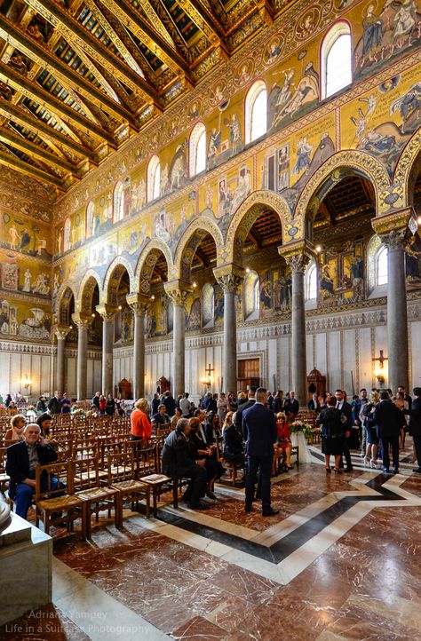 Monreale Cathedral, Romanesque Art, Byzantine Architecture, Eastern Roman, Cathedral Church, Church Architecture, Family Road Trips, Religious Art, Palermo