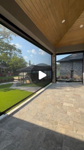 Phantom Screens of Greater Houston on Instagram: "Enjoy the patio without the bugs! Motorized, retractable screens by Phantom Screens. #phantomscreens #motorizedscreens #retractablescreens #homedesign #homeinspo #homeideas #homedecor #customhome #outdoorliving #outdoorkitchen #custompools #patio #patioinspo #fyp #foryoupage #houston #doorscreens #patioenclosures #homeimprovement" Motorized Patio Screen, Backyard Enclosed Patio Ideas, Closed Patio, Diy Enclosed Patio, Outdoor Screened In Patio Ideas, Closed In Back Porch Ideas, Patio Enclosure Ideas On A Budget, Patio Privacy Ideas, Porch To Sunroom Conversion