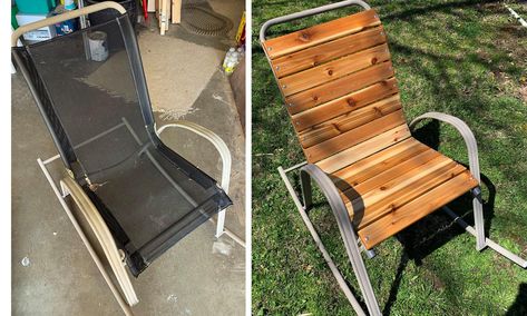 Patio Chairs Makeover, Patio Furniture Makeover, Chair Redo, Chair Repair, Patio Fire Pit, Chair Makeover, Diy Furniture Renovation, Furniture Rehab, Furniture Repair