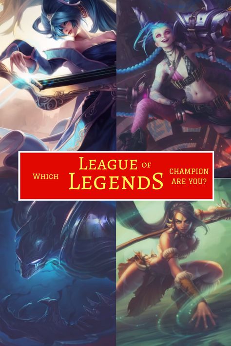 League of Legends is full of colorful and fantastic creatures. Have you ever asked yourself what kind of Champion would best suit your play style? Are you a maniac like Jinx or calm like Sona? Play League Of Legends, Best Suit, League Of Legends Characters, Character Names, Have You Ever, League Of Legends, Video Games, Movie Posters, Video Game