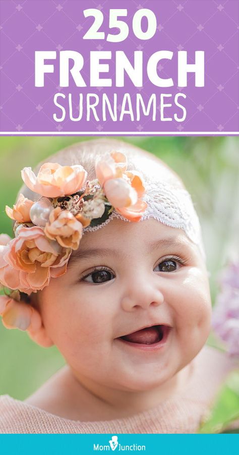 250 Traditional And Classy French Last Names Or Surnames : In France, surnames originate from locations, occupations and also from personal names. In this post, MomJunction shares such traditional French surnames with you.  #names #babynames  #uniquebabynames #classynames  #prettynames French Surnames, French Last Names, Last Names List, Bohemian Baby Names, Last Names For Characters, French Names, Royal Girls, Traditional Names, French Baby Names