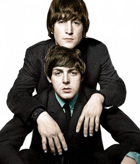 John Lennon and Paul McCartney (Source- http://imonlysleeping.tumblr.com/post/46739642931/paul-mccartney-and-john-lennon-my-colour-edit) David Bailey Photographer, Stuart Sutcliffe, John Fogerty, John Lennon Paul Mccartney, Beatles Love, Lennon And Mccartney, Beatles Photos, David Bailey, Beatles Pictures