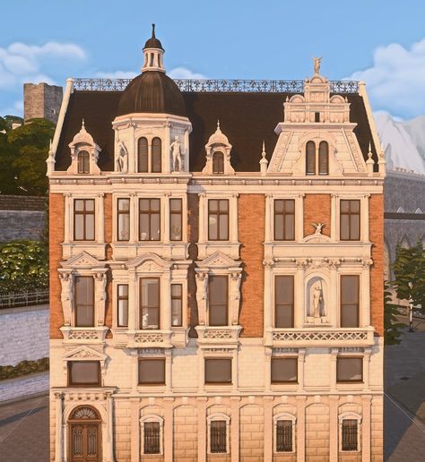 simsam auf X: „The Sims 4 | Reference Can't believe I actually managed to do the exterior in a day 😂 It's yet another WIP however 😭 Ofc this is another build with apartments, which, I've come to realize, is all I build apparently lmao #TheSims4 #ShowUsYourBuilds #TheSims4ForRent https://t.co/qjIPOcW7vN“ / X Sims 4 Roofs Cc, Sims 4 Paris Build, Sims 4 80s House, Sims 4 Apartment Complex Build, Sims 4 Architecture Cc, Sims 4 Building Cc, Sims 4 Exterior Cc, Sims 4 Apartments, Sims 4 Apartment Building