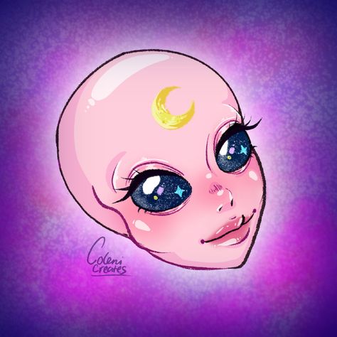 Alien Eyes Drawing, Alien Eyes, Magical Paintings, Alien Girl, Eyes Drawing, Cute Alien, Indie Art, Eye Art, Eye Drawing