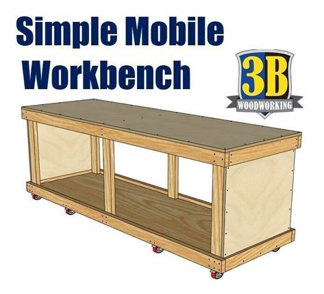 Outfeed Table, Workbench Storage, Table Saw Workbench, Workbench Designs, Mobile Project, Mobile Workbench, Workbench Plans Diy, Assembly Table, Build Plans