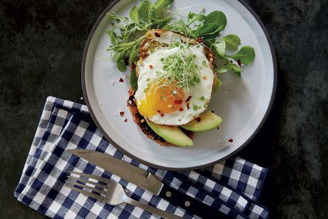 "This egg sammie may look like any other egg sandwich out there, but it's got a special something that makes it extra-delicious and very Aussie: Vegemite. A thick dark-brown yeast paste that's packed with nutrients ('for vitality', the packet says, and many doctors agree it's one of the world's richest sources of B vitamins and more), the umami spread is an Aussie toast classic that also finds its way into many other dishes. Its salty, malty and slightly meat-smoky notes balance the richness of Aussie Breakfast, Egg Toast Breakfast, Antoni Porowski, Egg Sandwich, Breakfast Toast, Egg Toast, B Vitamins, Culinary Skills, Meat Sauce