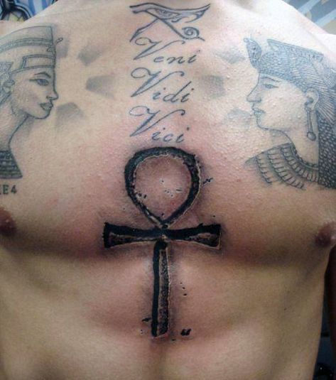 Egyptian Ankh Tattoo, Egyptian Eye Tattoos, Ankh Tattoo, Egyptian Ankh, Egypt Tattoo, Sick Tattoo, Chest Tattoos For Women, Egyptian Tattoo, Geniale Tattoos