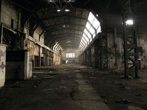 Abandoned Industrial, Abandoned Warehouse, Pathway Landscaping, All Falls Down, Industrial Architecture, Lighting Concepts, Old Factory, Warsaw Poland, Industrial Buildings