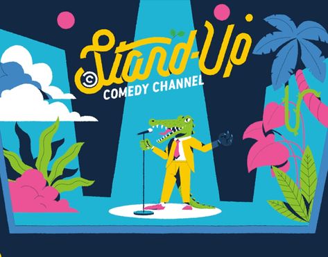 Stand-Up Bumper - Comedy Central Central Italy, Comedy Festival, Comedy Club, Stand Up Comedians, Comedy Show, Design Research, Comedy Central, Stand Up Comedy, 2d Animation