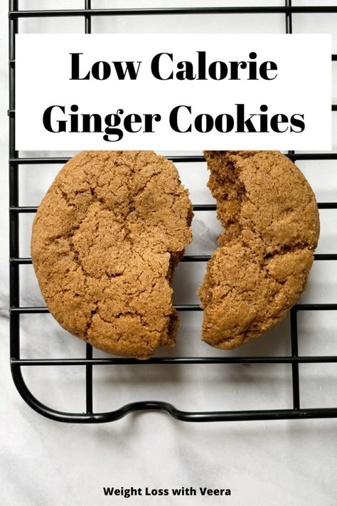 Looking for a new low calorie snack this fall? Why not try these amazing low calorie ginger cookies perfect for weight loss! Low Calorie Christmas Treats, Low Calorie Christmas Desserts, Low Calorie Christmas Cookies, Low Calorie Christmas, Low Calorie Recipes Easy, Low Calorie Cookies, Low Calorie Snack, Surviving Christmas, 1 Cookies