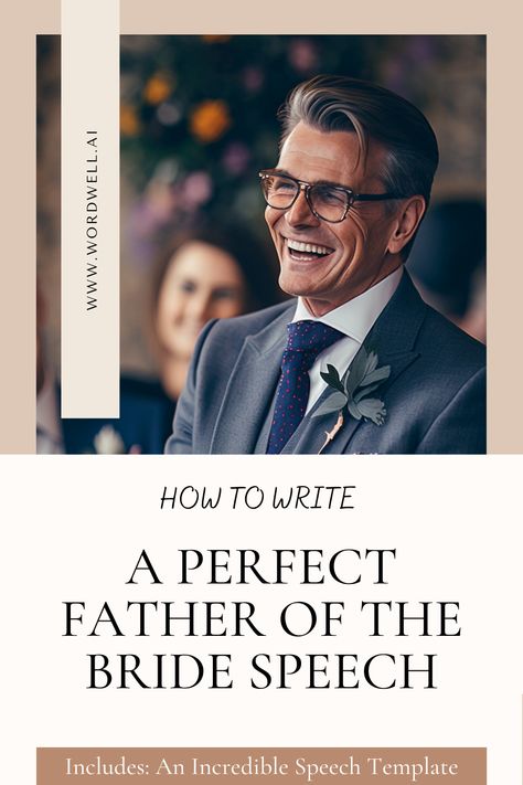 Deliver a heartfelt and captivating father of the bride speech with our complete guide, providing everything you need to know and an amazing template. Show your love and pride in every word. #FatherOfTheBrideSpeech #WeddingSpeeches #WeddingPlanningTips Father Speech For Daughters Wedding, Father Of The Groom Speech Examples, Father Of The Groom Speech, Parent Of The Bride Speech, Father Of The Bride Wedding, Father Of The Bride Speeches, Father Of The Bride Speech Ideas, Parents Of The Bride Speech, Father Of The Bride Speech