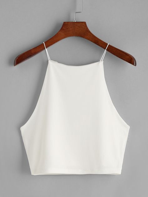 Shop Crop Cami Top online. SheIn offers Crop Cami Top & more to fit your fashionable needs. Edgy Fashion Chic, Crop Cami Top, Crop Top Dress, Crop Top Outfits, Cropped Cami, Cami Crop Top, Mode Inspiration, Ladies Dress Design, Ladies Tops Fashion