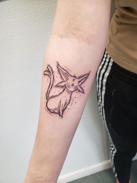 Babylon, NY in long island - pokemon tattoo Pokemon Tattoo Espeon, Flygon Tattoo, Espeon Tattoo, End Tattoo, Pokemon Tattoo, Design Drawings, Tattoo Design Drawings, Pretty Tattoos, Long Island