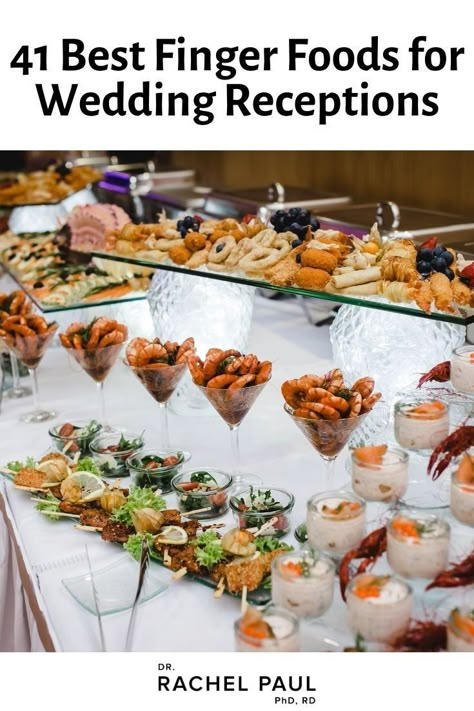 Unique Wedding Appetizers, Wedding Starters Food Ideas, Reception Food Ideas On A Budget, Buffett Ideas Wedding, Easy Appetizers For Wedding Reception, Small Catering Ideas, Simple Wedding Appetizer Ideas, Finger Food Ideas For Wedding Reception, Summer Wedding Appetizers