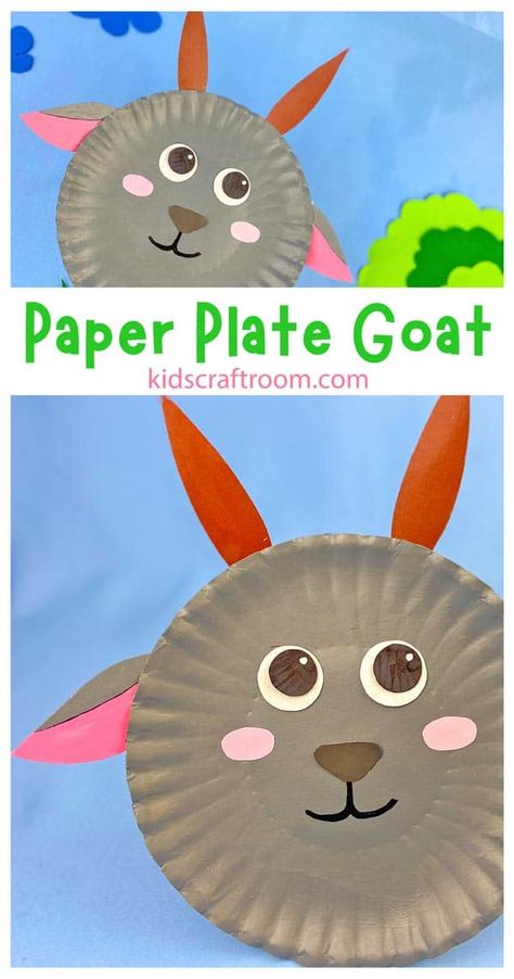 Craft up some farmyard fun with this cute Paper Plate Goat Craft for kids. You'll love how simple it is to turn a plain paper plate into an adorable goat. #kidscraftroom #kidscrafts #paperplatecrafts #preschoolcrafts #goats #goatcrafts #farmanimals Goat Craft, Winter Crafts Preschool, Cute Goat, Farm Animal Crafts, Pig Crafts, Kids Craft Room, Baby Art Projects, Cute Paper, Farm Crafts