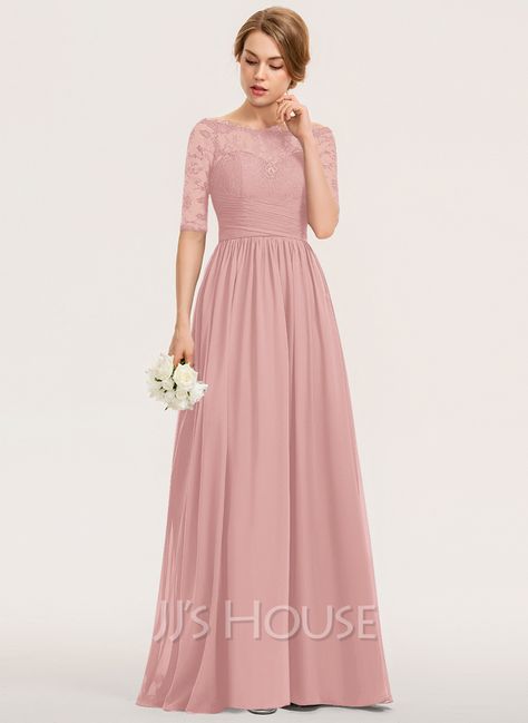 A-Line Off-the-Shoulder Floor-Length Chiffon Lace Bridesmaid Dress With Ruffle (007190678) Lace Chiffon Bridesmaid Dress, Lace Bridesmaid Dress, Lace Bridesmaids, Lace Chiffon, Lace Bridesmaid Dresses, Chiffon Bridesmaid Dress, Chiffon Bridesmaid, Chiffon Lace, Bridesmaid Dress