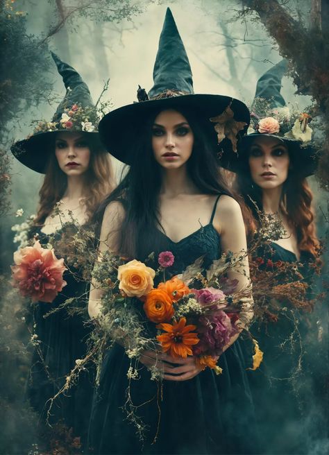 Witchy Photoshoot Ideas, Bird Goddess, 2022 Costumes, Fotos Halloween, Witch Photoshoot, Floral Witch, Pagan Christmas, Ghost Photoshoot, Netflix Horror