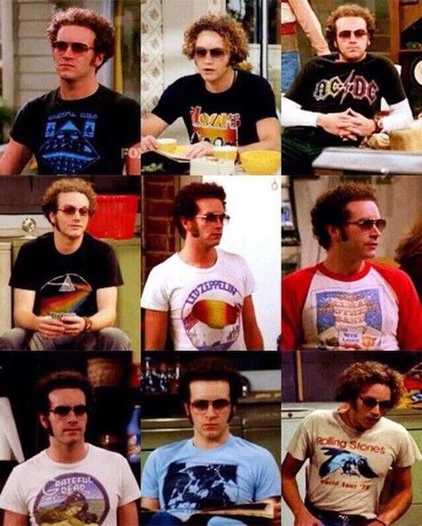 Graphic Tee Outfit Men, That 70s Show Outfits, 70s Show Outfits, Hyde That 70s Show, Band Tee Outfits, Show Outfits, 70s Show, That 70s Show, Fashion Tv