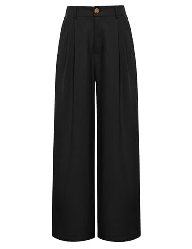 GRACE KARIN Wide Leg Pants Women's High Waisted Business Casual Straight Long Trousers Palazzo Pants Womens Wide Leg Pants, Black Wide Leg Pants, Business Work, Long Trousers, Palazzo Pants, Pants Black, Work Casual, Christmas Ideas, Business Casual