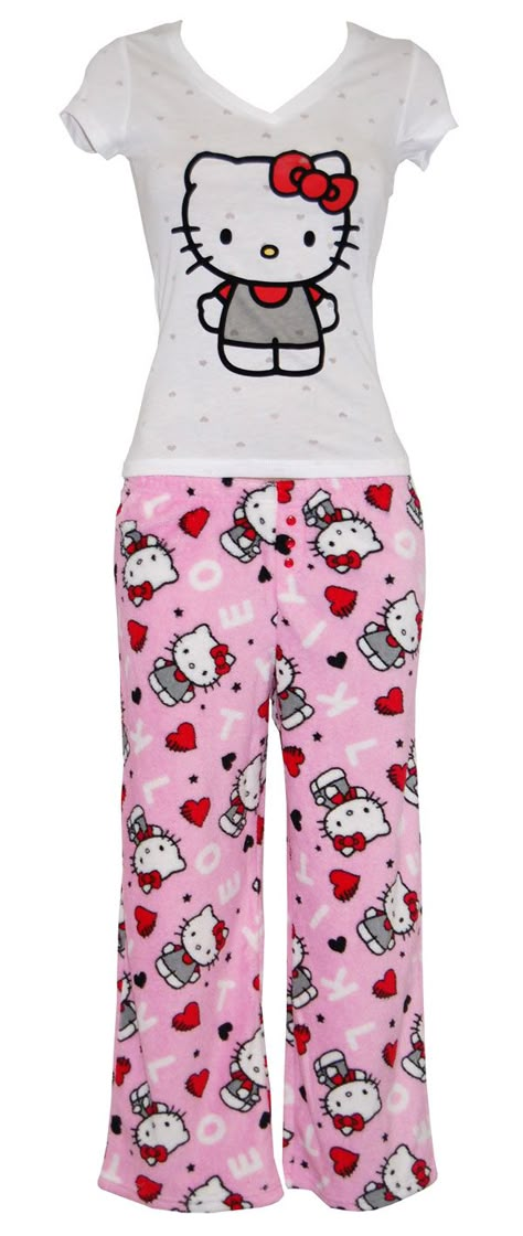 Pijamas Hello Kitty, Hello Kitty Pyjamas Pants, Hello Kitty Pajama Set, Hello Kitty Fluffy Pants, My Melody Pjs, Walmart Hello Kitty, Hello Kitty Pjs Pants, Hello Kitty Fits Y2k, Pijama Da Hello Kitty