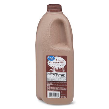 Great Value 1% Chocolate Milk, 0.5 gal Wolf Shifter, Grocery Foods, Food And Beverage, Grocery List, Grocery Shopping, Low Fat, Chocolate Milk, Pantry, Save Money