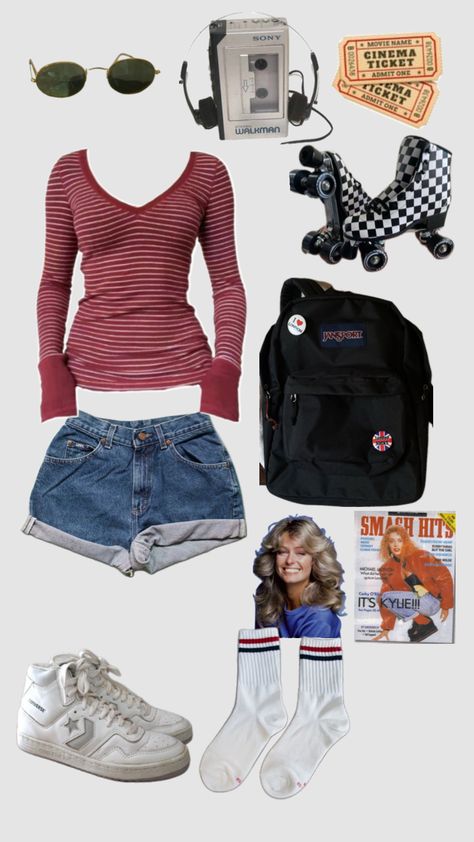 what i would wear in stranger things 🛼🎱 #80s #strangerthings #vintage #retro #outfitinspo 80s Aesthetic Outfits, Stranger Things Fashion, 80’s Outfits, Stranger Things Outfit, 80s Aesthetic, Stranger Things Aesthetic, 80s Outfit, 80s Retro, Aesthetic Outfits