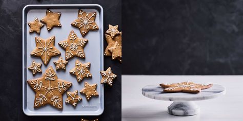 Gingerbread Cookie Tree Recipe | Crate & Barrel Gingerbread Cookie Tree, Cookie Tree, Gingerbread Recipes, Christmas Delights, Champagne Vinegar, Stainless Steel Measuring Cups, Kitchenaid Artisan, Measuring Cups And Spoons, Gingerbread Recipe