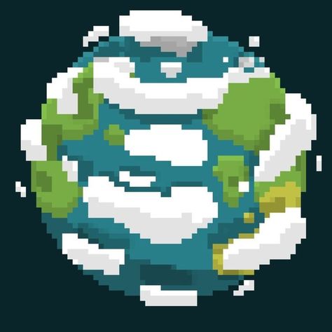 Earth Pixel Art, Pixel Earth, Pixel Art Gif, Pixel Planet, Fire Animation, World Icon, Arte 8 Bits, Cool Pixel Art, Pix Art