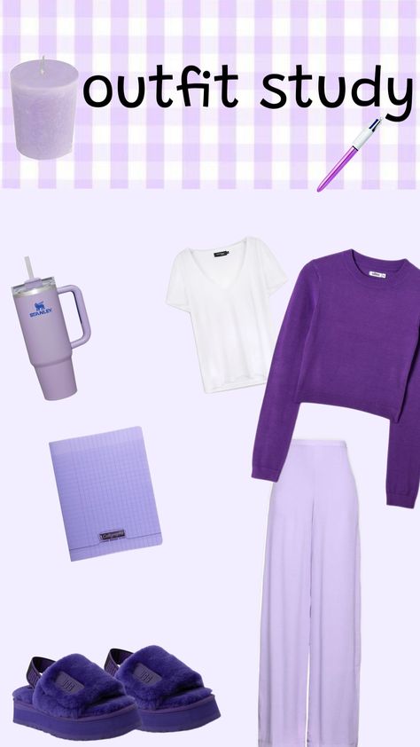 #purple#study#outfit#concept Purple Study, Study Outfit, Purple, Pins