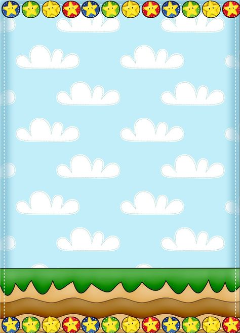 Super Mario Background, Super Mario Bros Party Ideas, Mario Star, Portrait Album, Mario E Luigi, Super Mario Bros Party, Mario Game, Mario Bros Party, Capri Sun