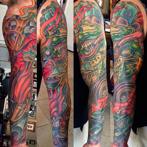 Make Your Own Tattoo, Hot Rod Tattoo, Tattoo Advice, Black Sleeve Tattoo, Tattoos Japanese, Tattoo Japanese Style, Design Your Own Tattoo, Full Sleeves Design, Own Tattoo